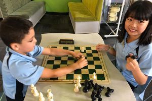 St Kevin's Catholic Primary School Eastwood students playing chess